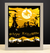 激光打標(biāo)機(jī)雕刻3D立體萬圣節(jié)紙雕燈 讓我們一起歡度圣夜 贊美秋光